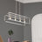 4 - Lights Linear Chandelier Light, For Damp Location, Open Frame Rectangle Chandeliers, E26 Base, UL Listed, 3 Years Warranty - BUILDMYPLACE