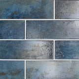 4" X 12" Marza Cobalt Glossy Blue Subway Tile (11.33SQ FT/CTN) - BUILDMYPLACE