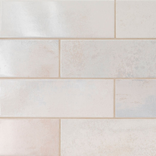 4" X 12" Marza Pearl Glossy Creamy White Subway Tile (11.33SQ FT/CTN) - BUILDMYPLACE