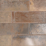 4" X 12" Marza Rust Glossy Brown Subway Tile (11.33SQ FT/CTN) - BUILDMYPLACE