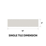 4 x 16 in. Soho Pressed Glazed Halo Grey Glossy Ceramic Wall Tile - BUILDMYPLACE