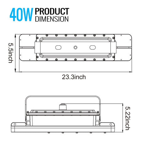 40 Watt 4FT LED Explosion Proof Linear Light, I Series, Non Dimmable, 5000K, 5400LM, AC100 - 277V, IP66, Hazardous Location Lighting Fixtures - BUILDMYPLACE