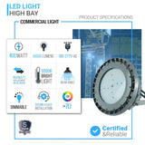 400 Watt LED Explosion Proof Round High Bay Light, B Series, Dimmable, 5000K, 56000LM, AC100 - 277V, IP66, Ideal for Oil & Gas Refineries, Drilling Rigs, Petrochemical Facilities - BUILDMYPLACE