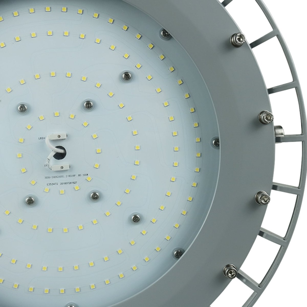 400 Watt LED Explosion Proof Round High Bay Light, B Series, Dimmable, 5000K, 56000LM, AC100 - 277V, IP66, Ideal for Oil & Gas Refineries, Drilling Rigs, Petrochemical Facilities - BUILDMYPLACE