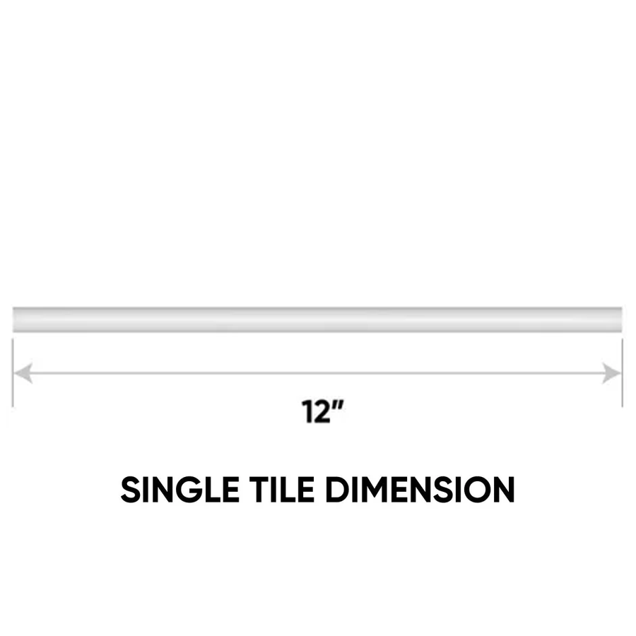 12 in. Soho Gallery Grey Glossy Glazed Ceramic Quarter Round Trim