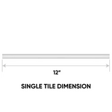 12 in. Soho Gallery Grey Glossy Glazed Ceramic Quarter Round Trim