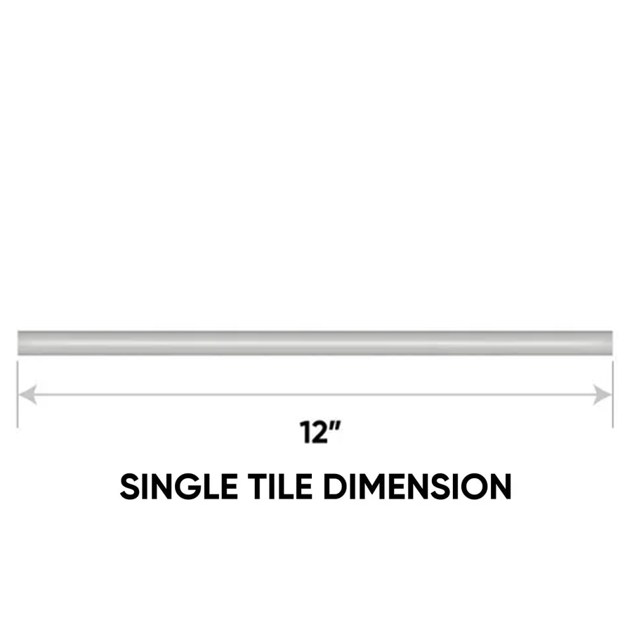 12 in. Soho Loft Grey Glossy Glazed Ceramic Quarter Round Trim