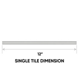 12 in. Soho Loft Grey Glossy Glazed Ceramic Quarter Round Trim