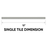 12 in. Soho Cement Chic Glossy Glazed Ceramic Quarter Round Trim