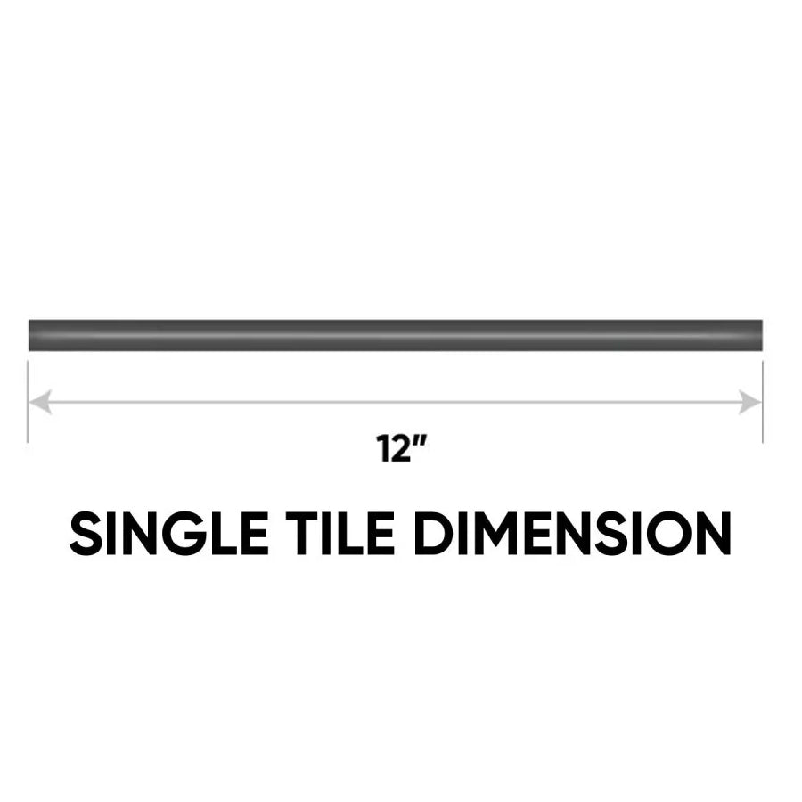 12 in. Soho Retro Black Glossy Glazed Ceramic Quarter Round Trim