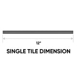 12 in. Soho Retro Black Glossy Glazed Ceramic Quarter Round Trim