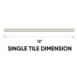 12 in. Soho Soft Sage Glossy Glazed Ceramic Quarter Round Trim