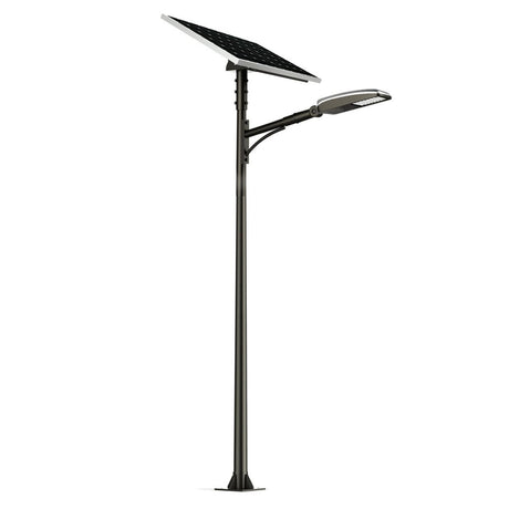 40W LED Solar Street Light Set - 6000K - IP67 Rated W/ 90W Solar Panel - CRI >80 - 12H+ Battery Life - BUILDMYPLACE