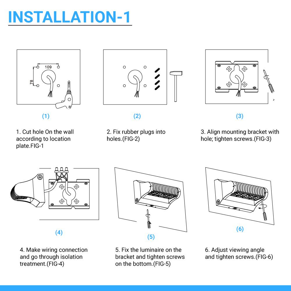 40W Rotatable LED Wall Pack Lights - Bronze - 5700K - 5,341 Lumens - DLC Qualified Outdoor Wall Light Fixture - BUILDMYPLACE