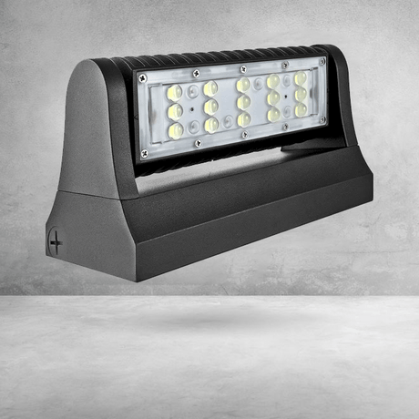 40W Rotatable LED Wall Pack Lights - Bronze - 5700K - 5,341 Lumens - DLC Qualified Outdoor Wall Light Fixture - BUILDMYPLACE