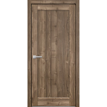 Pantry Kitchen Lite Door Hardware | Quadro 4111 Walnut | Single Panel Frame Trims | Bathroom Bedroom Sturdy Doors