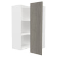 42 High Square Corner Wall Cabinet | Matrix Silver | 24"W x 42"H x 12"D - BUILDMYPLACE