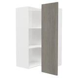 42 High Square Corner Wall Cabinet | Matrix Silver | 24"W x 42"H x 12"D - BUILDMYPLACE