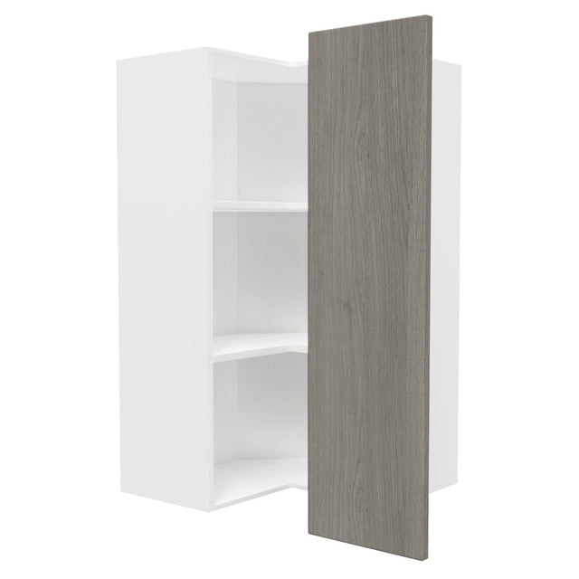 42 High Square Corner Wall Cabinet | Matrix Silver | 24"W x 42"H x 12"D - BUILDMYPLACE