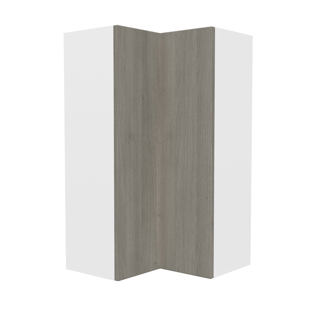 42 High Square Corner Wall Cabinet | Matrix Silver | 24"W x 42"H x 12"D - BUILDMYPLACE