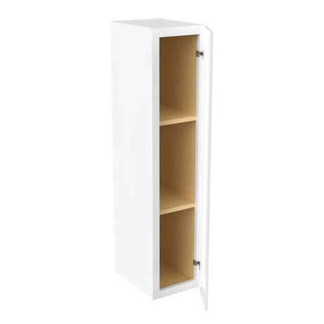 42 inch Wall Cabinet - 09W x 42H x 12D - Aria White Shaker - RTA - BUILDMYPLACE