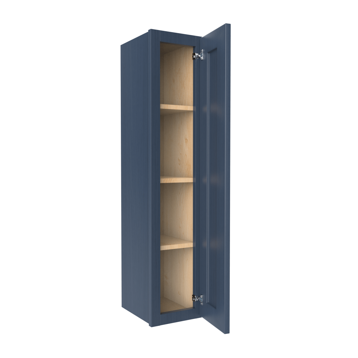 42 inch Wall Cabinet - 09W x 42H x 12D - Blue Shaker Cabinet - BUILDMYPLACE