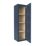 42 inch Wall Cabinet - 12W x 42H x 12D - Blue Shaker Cabinet - BUILDMYPLACE