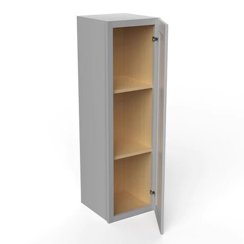 42 inch Wall Cabinet - 12W x 42H x 12D - Grey Shaker Cabinet - BUILDMYPLACE