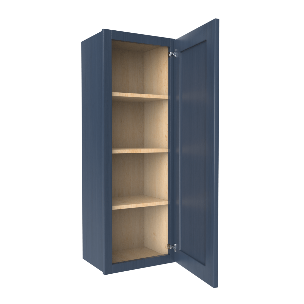 42 inch Wall Cabinet - 15W x 42H x 12D - Blue Shaker Cabinet - RTA - BUILDMYPLACE