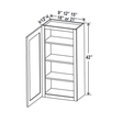 42 inch Wall Cabinet - 18W x 42H x 12D - Aria Shaker Espresso - BUILDMYPLACE