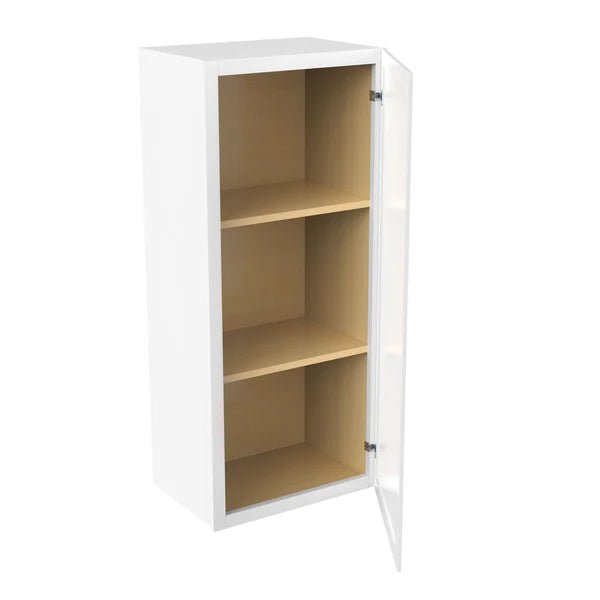 42 inch Wall Cabinet - 18W x 42H x 12D - Aria White Shaker - RTA - BUILDMYPLACE