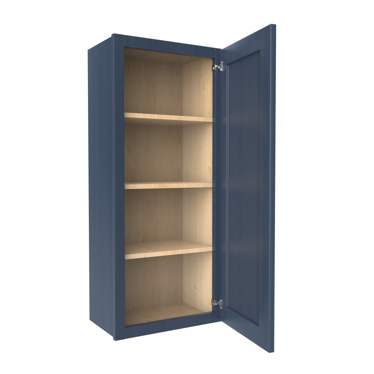 42 inch Wall Cabinet - 18W x 42H x 12D - Blue Shaker Cabinet - BUILDMYPLACE