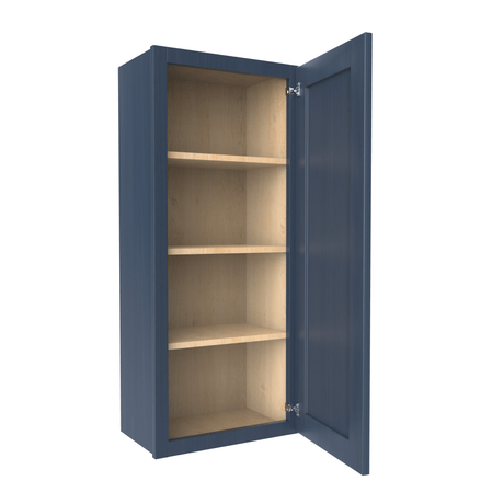 42 inch Wall Cabinet - 18W x 42H x 12D - Blue Shaker Cabinet - BUILDMYPLACE