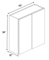 Liberty Black Shaker Oak -  W4236 - Double Door Wall Cabinet - 42"W x 36"H x 12"D