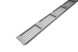 MYVARIO-LINE – 35 in. Design grate and drain channel - Concrete Gray - Powder Coated - tile cover