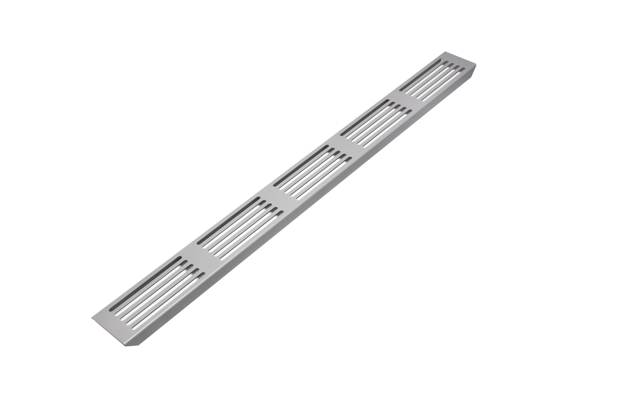 MYVARIO-LINE – 23 in. Design grate and drain channel - Concrete Gray - Powder Coated - tile cover