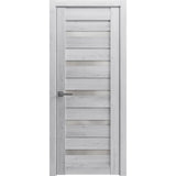 Solid French Door | Quadro 4445 Nordic White with Frosted Glass | Single Regular Panel Frame Trims Handle | Bathroom Bedroom Sturdy Doors