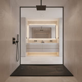 SMC / Solid Surface Shower Base Tray 60" × 32" - with Side Drain Hole, Drain Cover & Waste