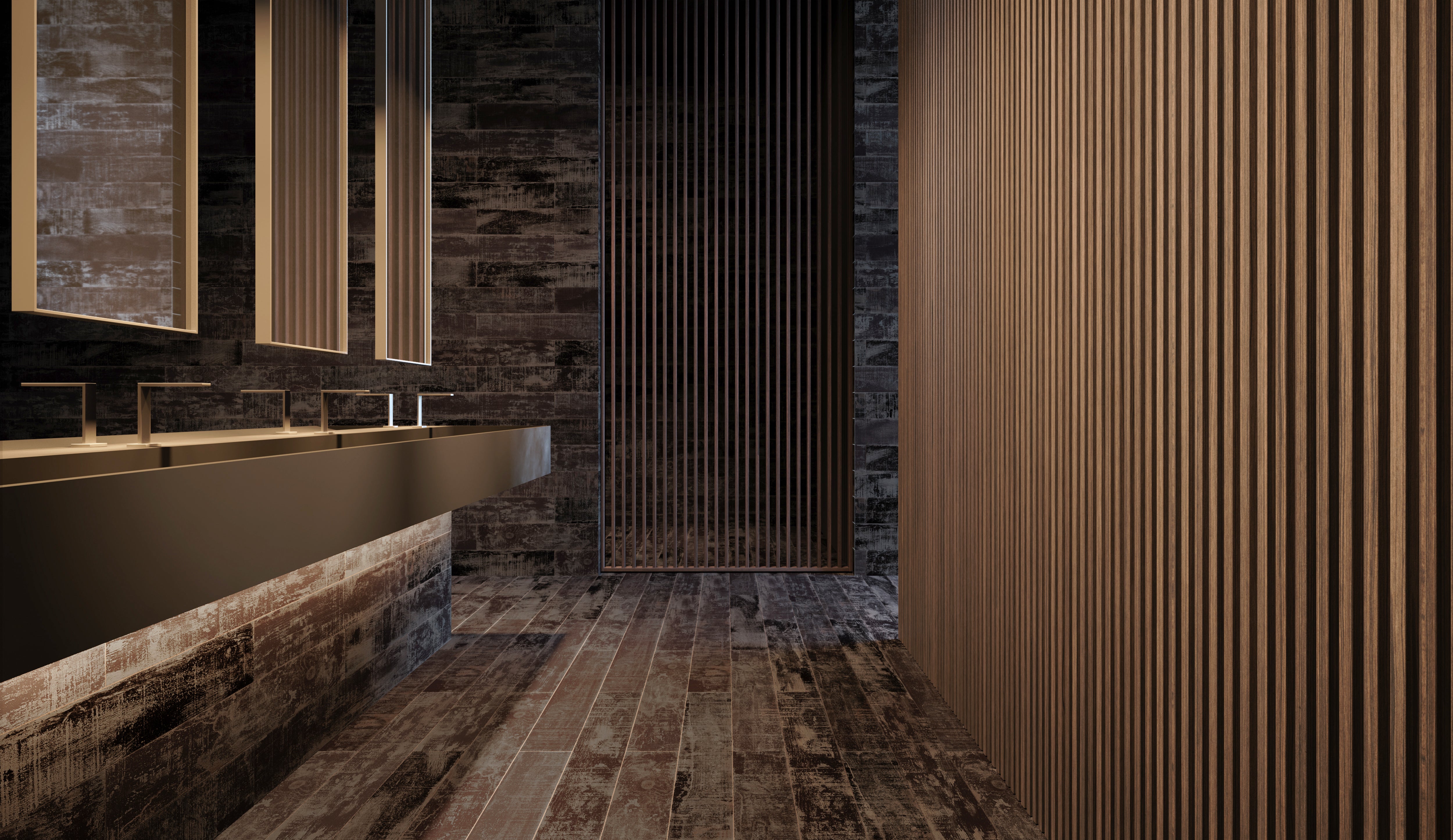 6 X 36 In Muskoka Charred Matte Pressed Glazed Porcelain Tile