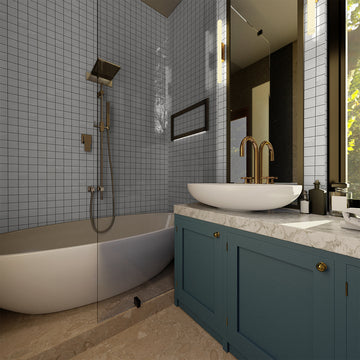 2 X 2 In Nord Lithium Matte Color Body Porcelain Mosaic