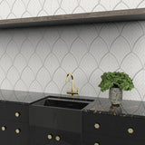 Scallop Soho Gallery Grey Glossy Glazed Porcelain Mosaic