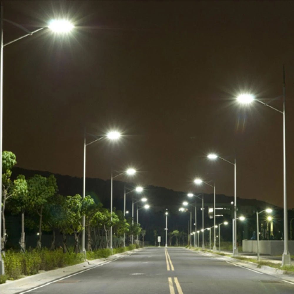 450W LED Pole Light with Dusk to Dawn Photocell, 5700K, High Voltage AC277 - 480V, Universal Mount Bronze, With 20KV Surge Protector, IP65 Waterproof, LED Parking Lot Lights - Outdoor Commercial Area Street Lighting, Gen14 - BUILDMYPLACE