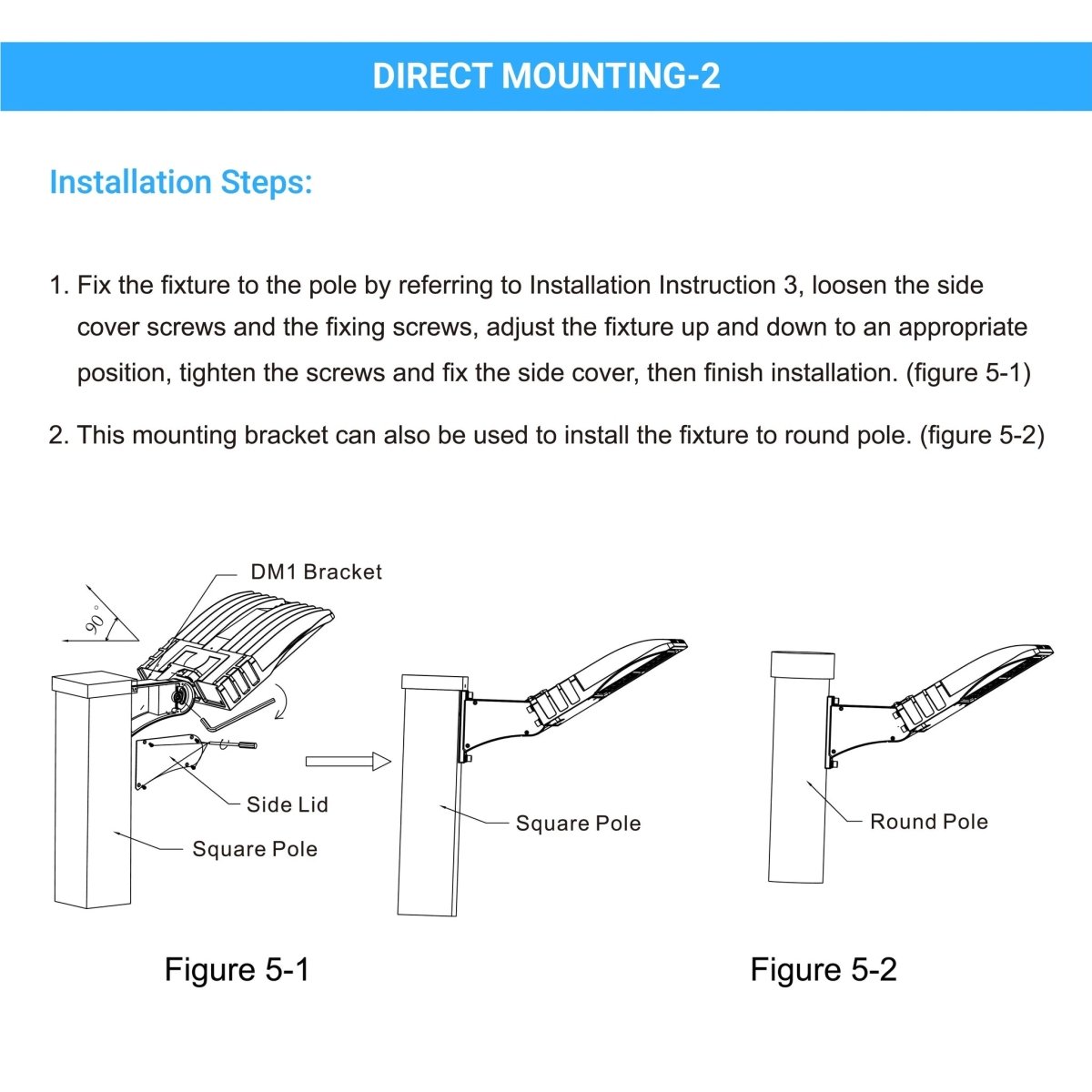 450W LED Pole Light with Dusk to Dawn Photocell, 5700K, High Voltage AC277 - 480V, Universal Mount Bronze, With 20KV Surge Protector, IP65 Waterproof, LED Parking Lot Lights - Outdoor Commercial Area Street Lighting, Gen14 - BUILDMYPLACE