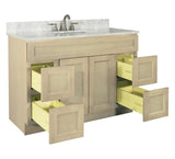 48" BLAIR SHAKER Bathroom Vanity - 48"W x 21"D x 34.5"H - BUILDMYPLACE