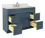 48" BLAIR SHAKER Bathroom Vanity - 48"W x 21"D x 34.5"H - BUILDMYPLACE