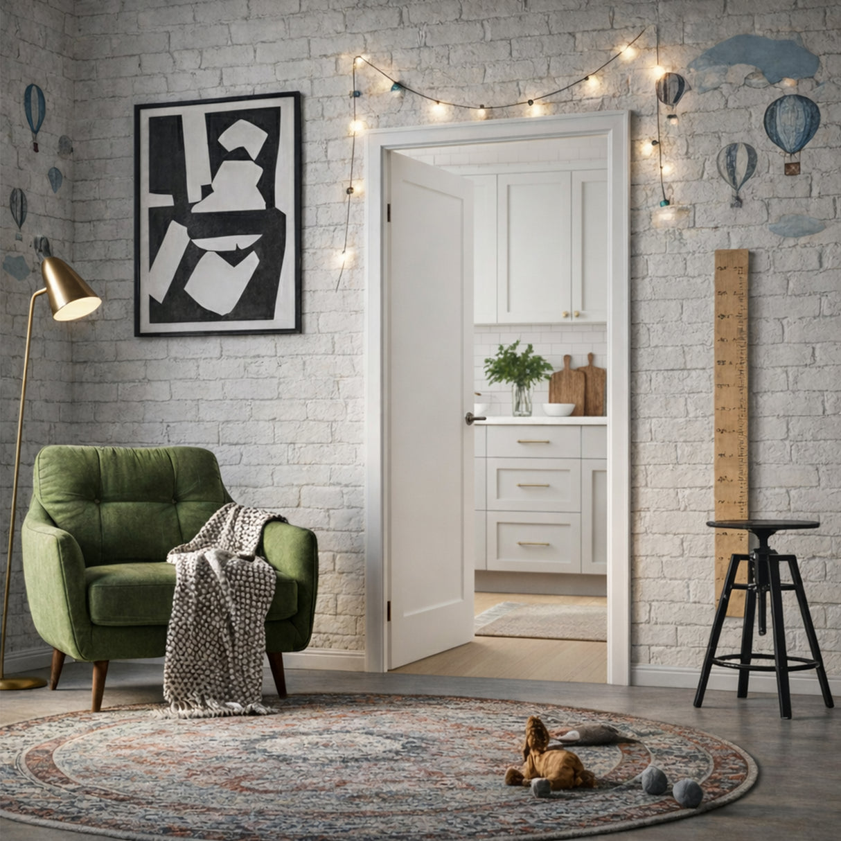 Ivanees 1-Panel Hollow Core Molded Shaker Door Slab - Madison 80 Inch Height