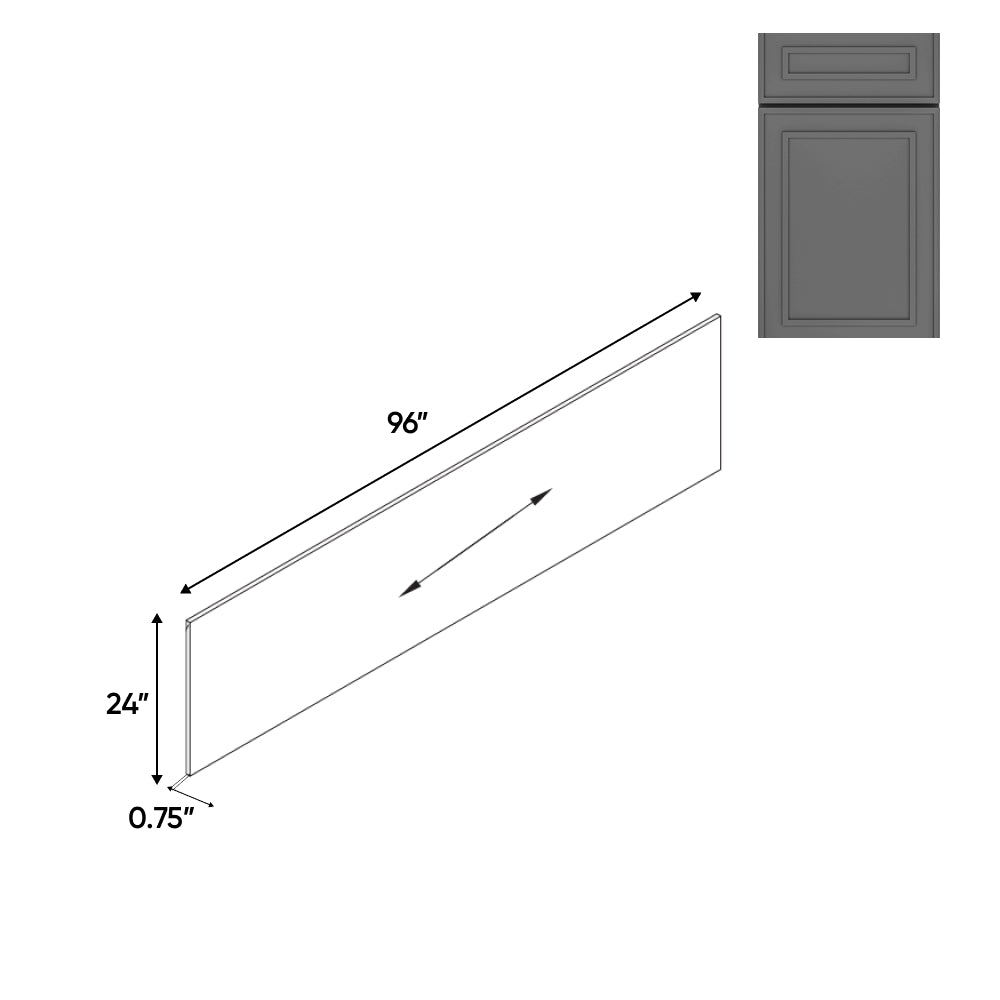 RTA - Elegant Shaker Grey - Shelf Board - 24"W x 96"H x 0.75"D