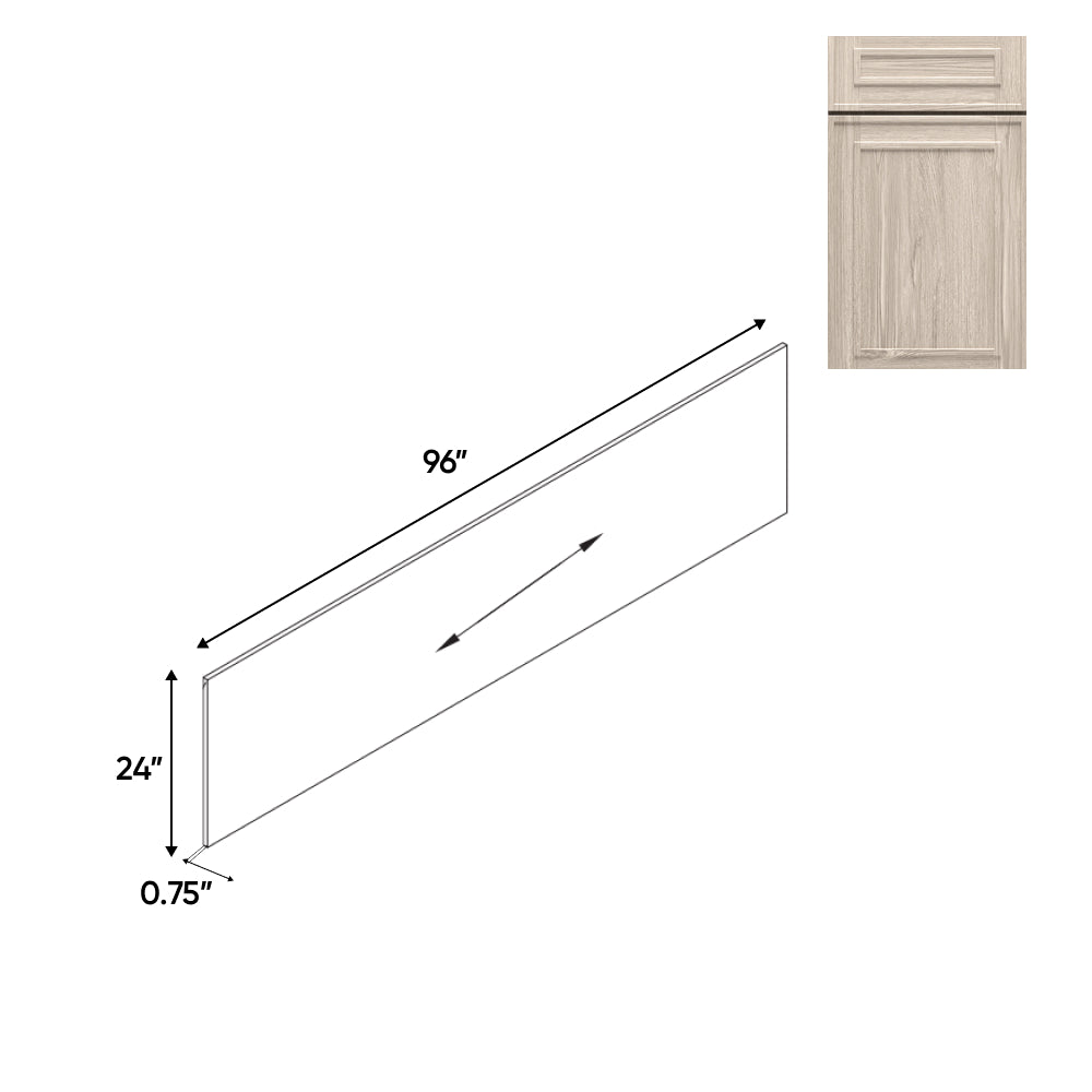 RTA - Elegant Shaker Ivory - Shelf Board - 24"W x 96"H x 0.75"D