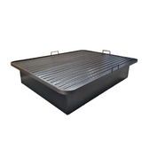 King Metal Bed Frame - 80 X 76 X 17 Inch Black Color Steel with Powder Coated Frame - 66 KG