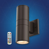 LED Outdoor Up & Down Lights With Remote, RGBW, Cylinder, 36WX2, AC100-277V, IP65, ETL CE RoSH Approval, Outdoor Wall Lights